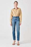 KELLY Mom Fit Vintage Açık İndigo Kadın Jean Pantolon