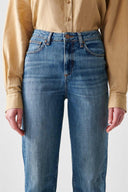 KELLY Mom Fit Vintage Açık İndigo Kadın Jean Pantolon