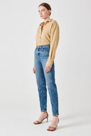 KELLY Mom Fit Vintage Açık İndigo Kadın Jean Pantolon