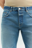 LEON Regular Fit Orta İndigo Erkek Jean Pantolon