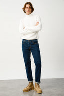 LEONARD Slim Fit Koyu İndigo Erkek Jean Pantolon
