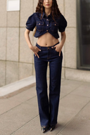 LILY Bootcut Fit Rinse Koyu İndigo Kadın Jean Pantolon