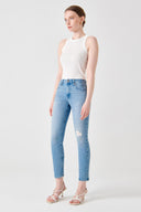 LIVIA Slim Ankle Fit Koyu İndigo Kadın Jean Pantolon