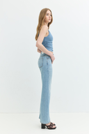 Straight Fit Twisted Açık Indigo Kadın Jean Pantolon