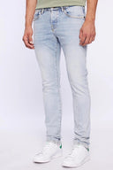 Slim Straight Fit Açık İndigo Erkek Jean Pantolon