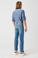 MARCEL Slim Straight Fit Vintage Orta İndigo Erkek Jean Pantolon