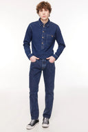 MARCEL Slim Straight Fit Koyu İndigo Erkek Jean Pantolon