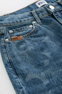 MINA Bootcut Crop Fit Çiçek Kadın Jean Pantolon