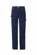 MONTERO Carpenter Fit Rinse Koyu İndigo Utility Erkek Jean Pantolon