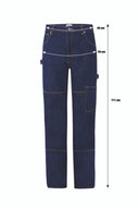 MONTERO Carpenter Fit Rinse Koyu İndigo Utility Erkek Jean Pantolon