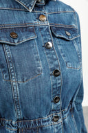 NANCY Regular Fit Orta İndigo Kadın Jean Elbise