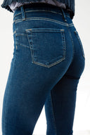 OLIVIA Skinny Fit Push-Up Koyu İndigo Kadın Jean Pantolon