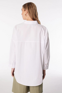 Oversize Fit Beyaz Kadın Gömlek