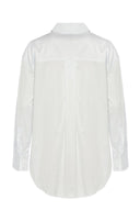 Oversize Fit Klasik Beyaz Kadın Gömlek