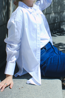 Oversize Fit Klasik Beyaz Kadın Gömlek