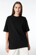 Oversize Fit Siyah Kadın T-Shirt