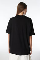 Oversize Fit Siyah Kadın T-Shirt
