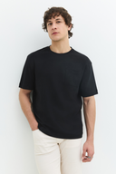 Relaxed Fit Basic Siyah Erkek T-Shirt