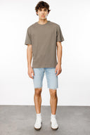 Relaxed Fit Basic Taupe Erkek T-Shirt