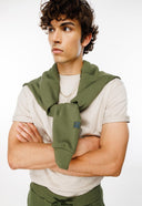 Relaxed Fit Fermuarlı Haki Erkek Hoodie / Sweatshirt