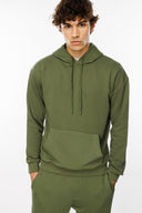 Relaxed Fit Fermuarlı Haki Erkek Hoodie / Sweatshirt