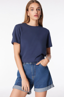 Regular Fit Basic Lacivert Kadın T-Shirt