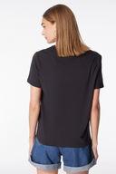 Regular Fit Basic Siyah Kadın T-Shirt