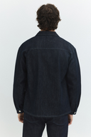 Regular Fit Worker Stil Rinse Koyu İndigo Erkek Jean Ceket