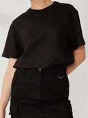 Regular Fit Basic Siyah Kadın T-Shirt