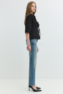 Regular Straight Fit Açık İndigo Kadın Jean Pantolon