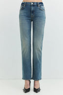 Regular Straight Fit Açık İndigo Kadın Jean Pantolon