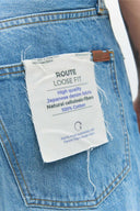 ROUTE Loose Fit Kemer Detaylı Açık İndigo Erkek Jean Pantolon
