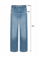ROUTE Loose Fit Kemer Detaylı Açık İndigo Erkek Jean Pantolon