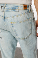ROUTE Loose Fit Patchli Açık İndigo Erkek Jean Pantolon
