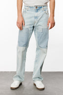 ROUTE Loose Fit Patchli Açık İndigo Erkek Jean Pantolon