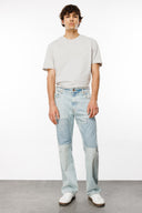 ROUTE Loose Fit Patchli Açık İndigo Erkek Jean Pantolon