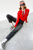 SANDY Mom Fit Antrasit Kadın Jean Pantolon