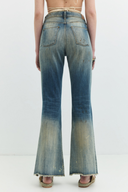 Slim Flare Fit Vintage Açık İndigo Kadın Jean Pantolon