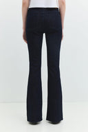 Slim Flare Long Fit Rinse Koyu İndigo Kadın Jean Pantolon