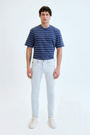 TIM Slim Tapered Fit Çift Renk Açık İndigo Erkek Jean Pantolon