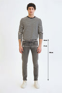 TIM Slim Tapered Fit Açık Gri Erkek Jean Pantolon