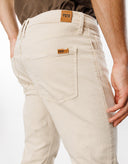 TIM Slim Tapered Fit Bej Erkek Jean Pantolon