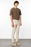 TIM Slim Tapered Fit Bej Erkek Jean Pantolon