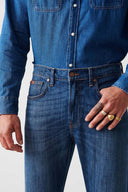 TIM Slim Tapered Fit Koyu İndigo Erkek Jean Pantolon